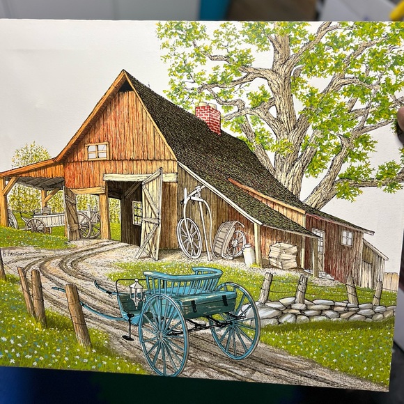 !!!! H. Hargrove canvas painting original no frame!!! - Picture 10 of 10